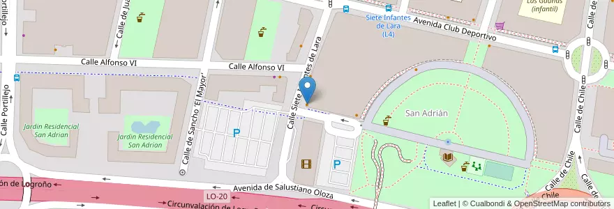 Mapa de ubicacion de Telepizza en Spain, Rioja, Rioja, Logroño.