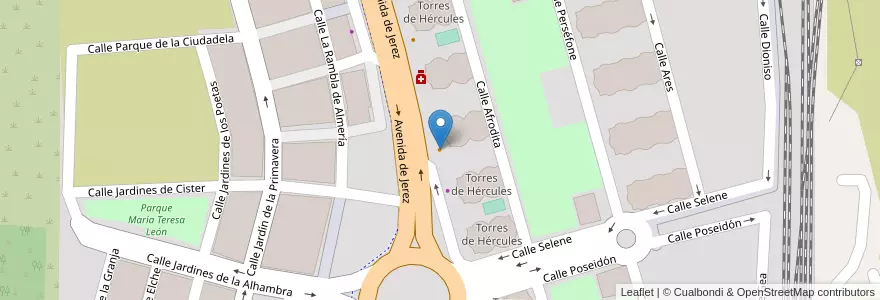 Mapa de ubicacion de Telepizza en 西班牙, 安达鲁西亚, Sevilla, Sevilla.