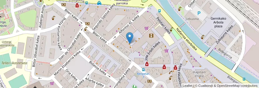 Mapa de ubicacion de Telepizza en España, Euskadi, Gipuzkoa, Donostialdea, Errenteria.