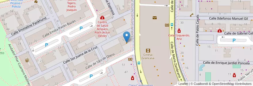 Mapa de ubicacion de Telepizza en 스페인, Aragón, 사라고사, Zaragoza, 사라고사.