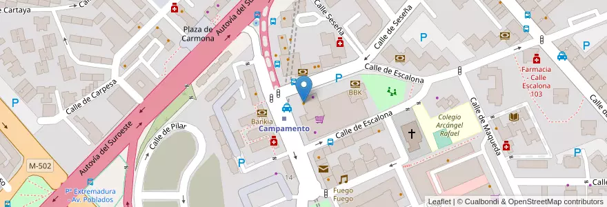 Mapa de ubicacion de TelePizza en Sepanyol, Comunidad De Madrid, Comunidad De Madrid, Área Metropolitana De Madrid Y Corredor Del Henares, Madrid.