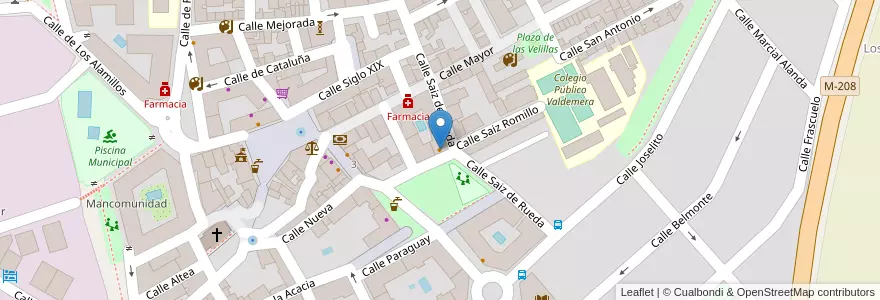 Mapa de ubicacion de Telepizza en Espagne, Communauté De Madrid, Communauté De Madrid, Cuenca Del Henares, Velilla De San Antonio.