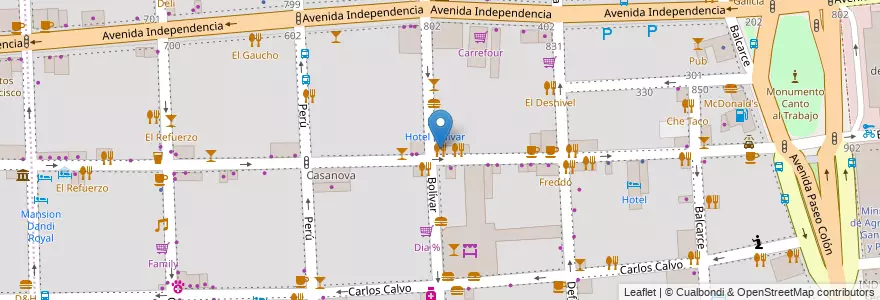 Mapa de ubicacion de Telmo Mío, San Telmo en 아르헨티나, Ciudad Autónoma De Buenos Aires, Comuna 1, 부에노스아이레스.