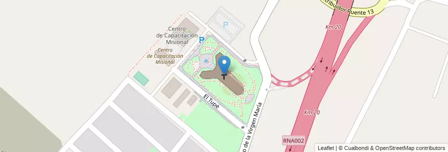 Mapa de ubicacion de Templo Buenos Aires de La Iglesia de Jesucristo de los Santos de los Ultimos Dias en آرژانتین, استان بوئنوس آیرس, Partido De La Matanza, Ciudad Evita.