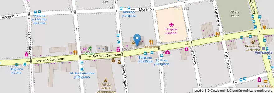 Mapa de ubicacion de Templo de los Milagros, Balvanera en 아르헨티나, Ciudad Autónoma De Buenos Aires, Comuna 3, 부에노스아이레스.
