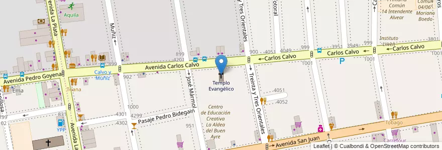 Mapa de ubicacion de Templo Evangélico, Boedo en Arjantin, Ciudad Autónoma De Buenos Aires, Comuna 5, Buenos Aires.