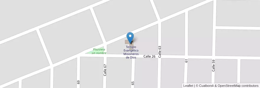 Mapa de ubicacion de Templo Evangélico Misioneros de Dios en الأرجنتين, تشيلي, محافظة سانتا كروز, Güer Aike, Municipio De Río Gallegos, Río Gallegos.