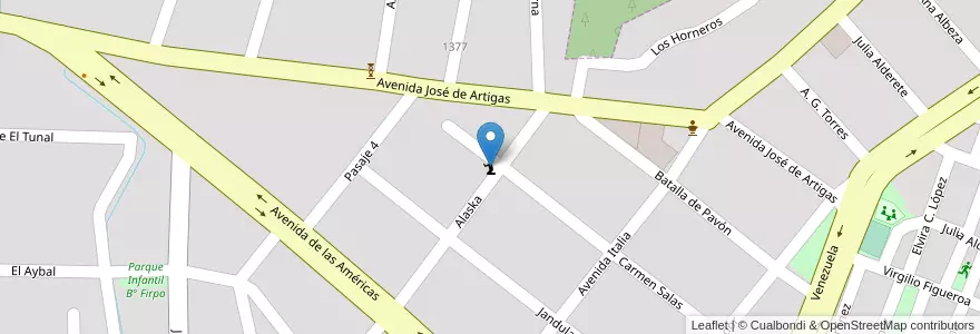 Mapa de ubicacion de Templo Filadelfia V. Monica en Arjantin, Salta, Capital, Municipio De Salta, Salta.