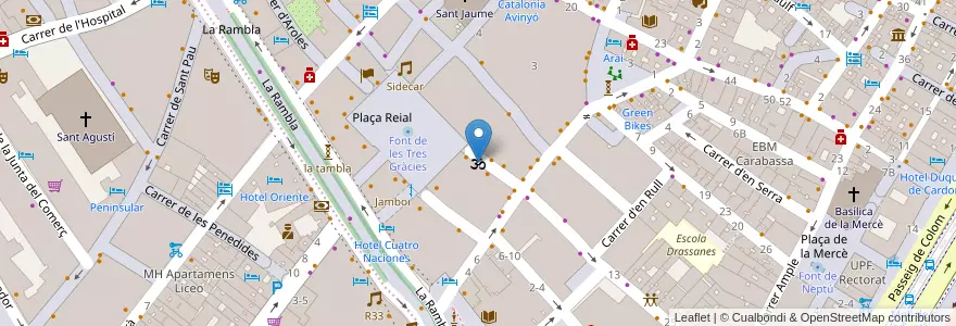 Mapa de ubicacion de Templo Hare Krishna en Sepanyol, Catalunya, Barcelona, Barcelonès, Barcelona.