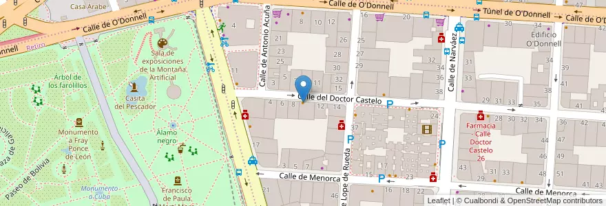Mapa de ubicacion de Tenderete en 스페인, Comunidad De Madrid, Comunidad De Madrid, Área Metropolitana De Madrid Y Corredor Del Henares, 마드리드.