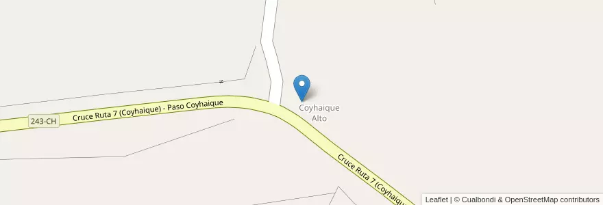 Mapa de ubicacion de Tenencia Coyhaique Alto en Región Aysén Del General Carlos Ibáñez Del Campo.