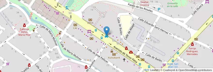 Mapa de ubicacion de Tenor Fleta 61 en İspanya, Aragón, Zaragoza, Zaragoza, Zaragoza.