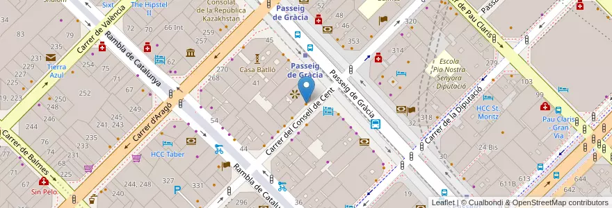 Mapa de ubicacion de Tenorio en Espanha, Catalunha, Barcelona, Barcelonès, Barcelona.