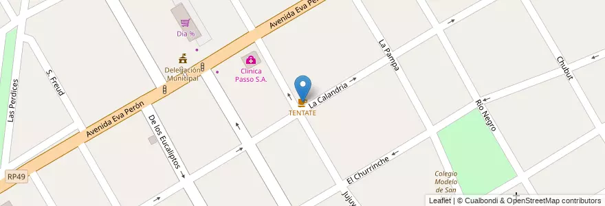 Mapa de ubicacion de TENTATE en Arjantin, Buenos Aires, Partido De Lomas De Zamora, San José.