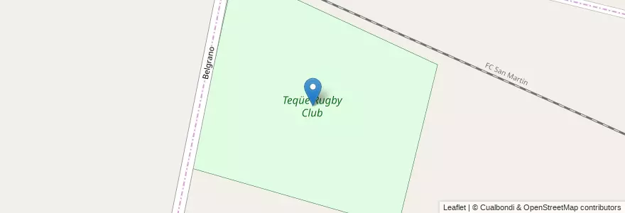 Mapa de ubicacion de Teqüe Rugby Club en Argentinië, Chili, Mendoza, Departamento Maipú.