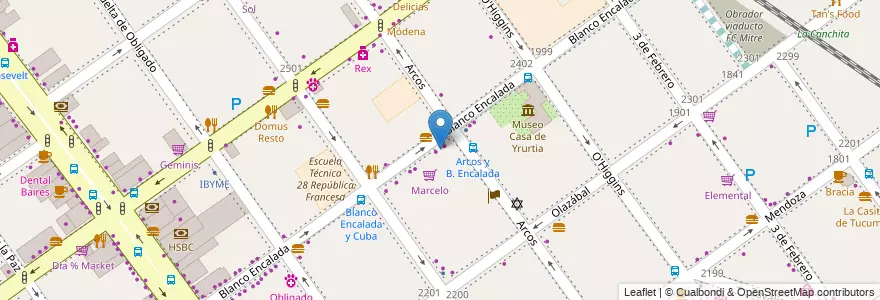 Mapa de ubicacion de Tercera Docena, Belgrano en 阿根廷, Ciudad Autónoma De Buenos Aires, 布宜诺斯艾利斯, Comuna 13.