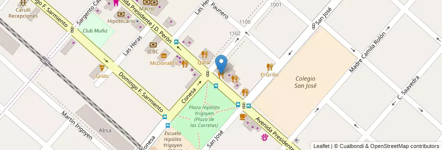 Mapa de ubicacion de Tercera Docena en Argentinië, Buenos Aires, Partido De San Miguel, Muñiz.