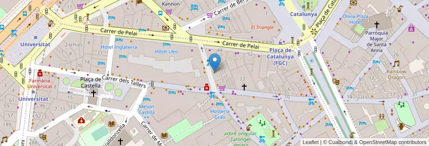 Mapa de ubicacion de Teresa Carles en 西班牙, Catalunya, Barcelona, Barcelonès, Barcelona.
