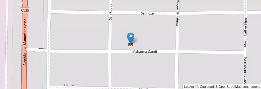 Mapa de ubicacion de Teresa Perez en アルゼンチン, ラ・パンパ州, Municipio De Santa Rosa, Departamento Capital, Santa Rosa.
