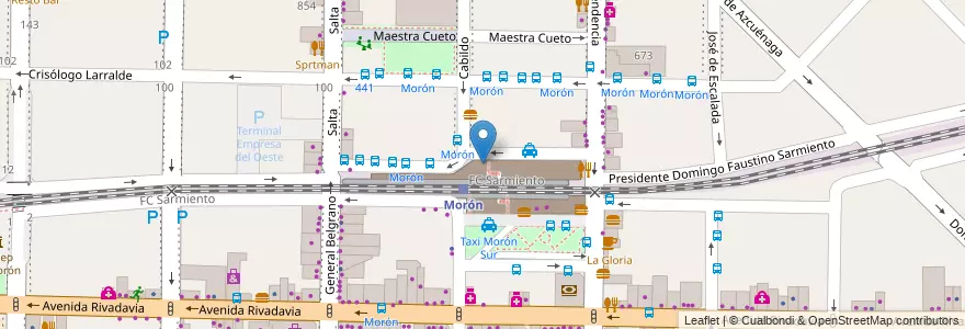 Mapa de ubicacion de Terminal Automática SUBE en Argentinië, Buenos Aires, Partido De Morón, Morón.
