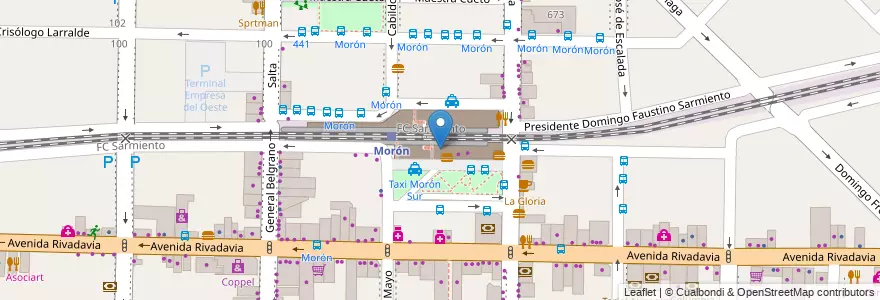 Mapa de ubicacion de Terminal Automática SUBE en Argentinië, Buenos Aires, Partido De Morón, Morón.