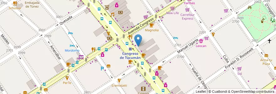 Mapa de ubicacion de Terminal Automática SUBE, Belgrano en Argentinien, Ciudad Autónoma De Buenos Aires, Buenos Aires, Comuna 13.