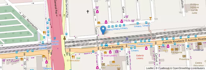 Mapa de ubicacion de Terminal Automática SUBE, Liniers en الأرجنتين, Ciudad Autónoma De Buenos Aires, Comuna 9, Buenos Aires.