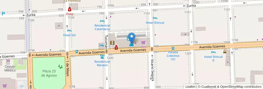 Mapa de ubicacion de Terminal Catamarca en 阿根廷, Catamarca, Departamento Capital, Municipio De San Fernando Del Valle De Catamarca, San Fernando Del Valle De Catamarca.