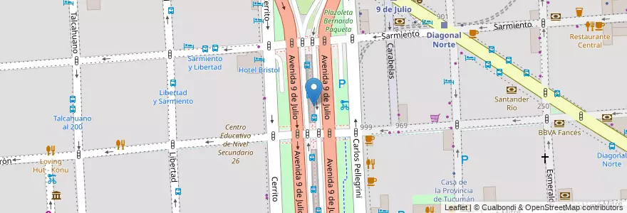Mapa de ubicacion de Terminal de Combis Obelisco, San Nicolas en Argentinië, Ciudad Autónoma De Buenos Aires, Comuna 1, Buenos Aires.