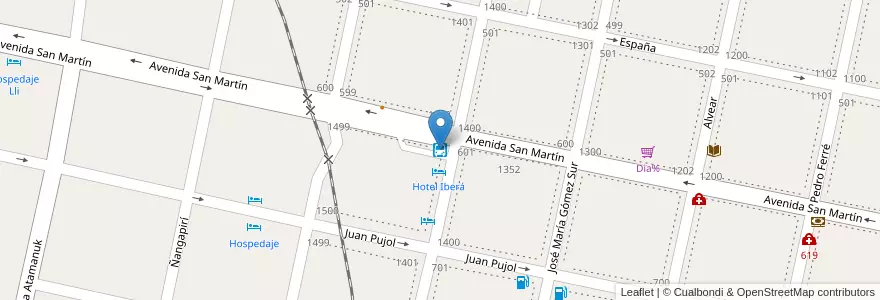 Mapa de ubicacion de Terminal de Mercedes en Argentine, Corrientes, Departamento Mercedes, Municipio De Mercedes.