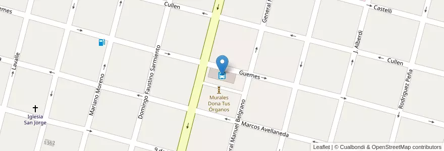 Mapa de ubicacion de Terminal de Ómnibus en アルゼンチン, サンタフェ州, Departamento Las Colonias, Municipio De Esperanza, Esperanza.