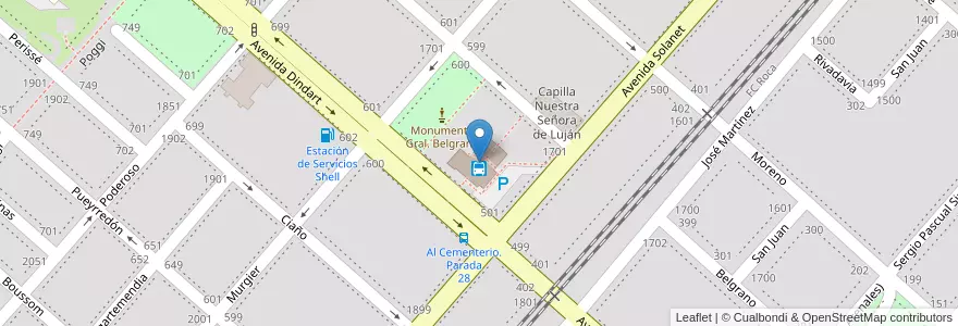 Mapa de ubicacion de Terminal de Ómnibus en Argentinië, Buenos Aires, Partido De Ayacucho, Ayacucho.
