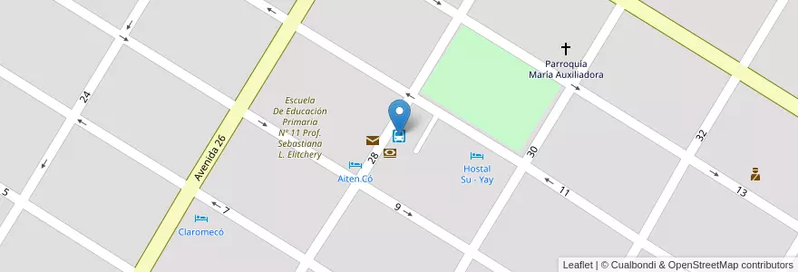 Mapa de ubicacion de Terminal de Omnibus en Argentine, Province De Buenos Aires, Partido De Tres Arroyos, Claromecó.