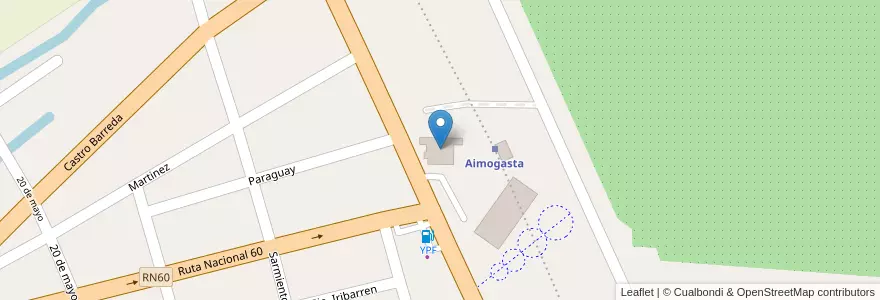 Mapa de ubicacion de Terminal de Omnibus Aimogasta en アルゼンチン, ラ・リオハ州, Departamento Arauco, Aimogasta.