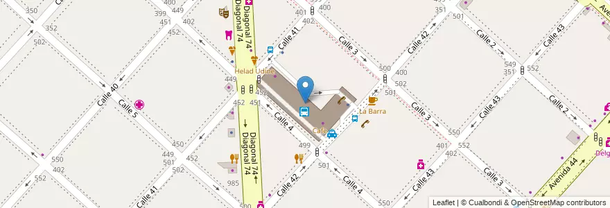 Mapa de ubicacion de Terminal de Ómnibus, Casco Urbano en Argentina, Buenos Aires, Partido De La Plata, La Plata.