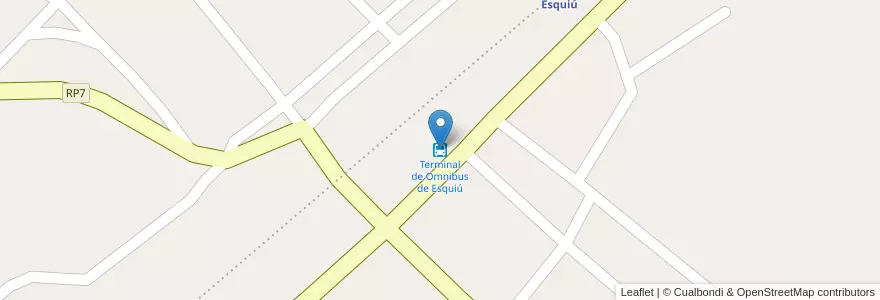 Mapa de ubicacion de Terminal de Omnibus de Esquiú en آرژانتین, Catamarca, Departamento La Paz, Municipio De Recreo.