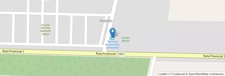 Mapa de ubicacion de Terminal de Ómnibus de Rodeito en 阿根廷, Jujuy, Departamento San Pedro, Comisión Municipal De Rodeíto.