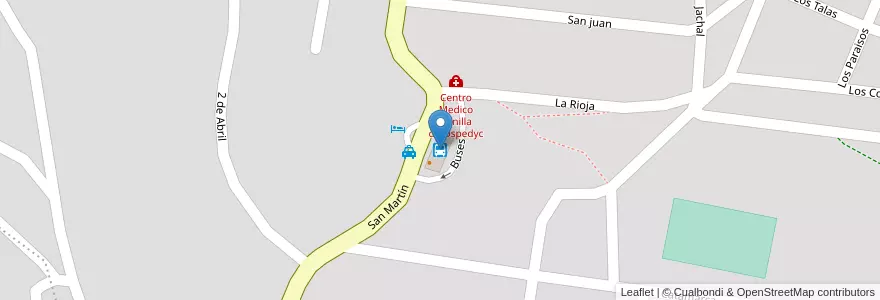 Mapa de ubicacion de Terminal de Ómnibus Huerta Grande en Argentina, Córdoba, Departamento Punilla, Pedanía San Antonio, Municipio De Huerta Grande.