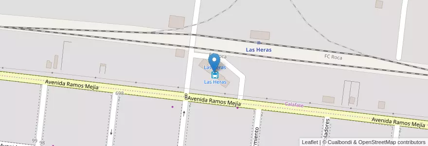 Mapa de ubicacion de Terminal de omnibus Punta Rieles en 아르헨티나, 칠레, 산타크루스주, Las Heras, Deseado, Las Heras.