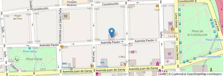 Mapa de ubicacion de Terminal Emp. San Vicente, Constitucion en 阿根廷, Ciudad Autónoma De Buenos Aires, Comuna 1, 布宜诺斯艾利斯.