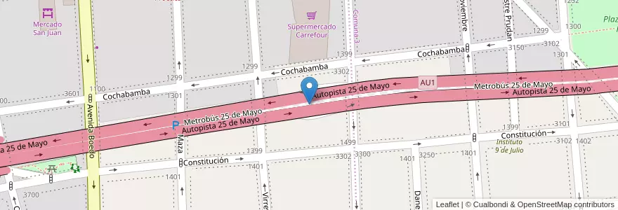 Mapa de ubicacion de Terminal línea 127, Boedo en Аргентина, Буэнос-Айрес, Comuna 5, Буэнос-Айрес.