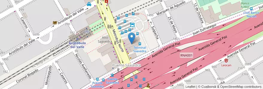 Mapa de ubicacion de Terminal línea 203 en Argentine, Partido De Vicente López, Vicente López.