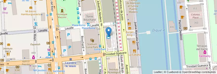 Mapa de ubicacion de Terminal Madero Ciudad de Buenos Aires, Puerto Madero en Argentinië, Ciudad Autónoma De Buenos Aires, Comuna 1, Buenos Aires.
