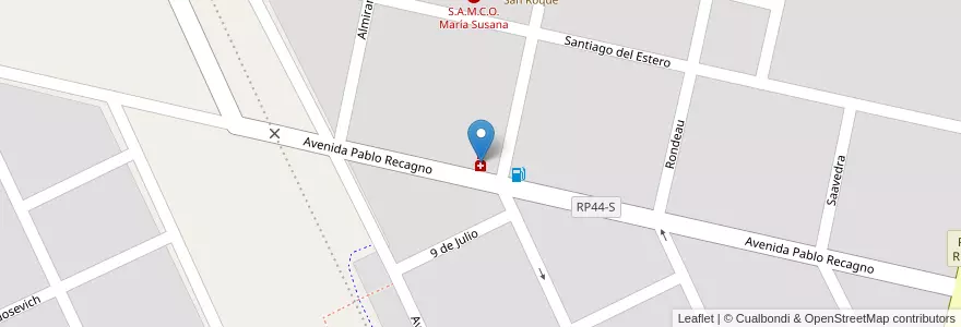 Mapa de ubicacion de Ternavassio en 阿根廷, Santa Fe, Departamento San Martín, Municipio De María Susana.