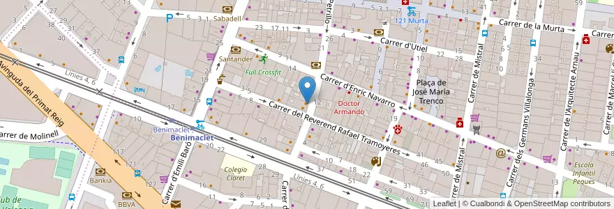 Mapa de ubicacion de Terra Centre Social Bar en スペイン, バレンシア州, València / Valencia, Comarca De València, València.