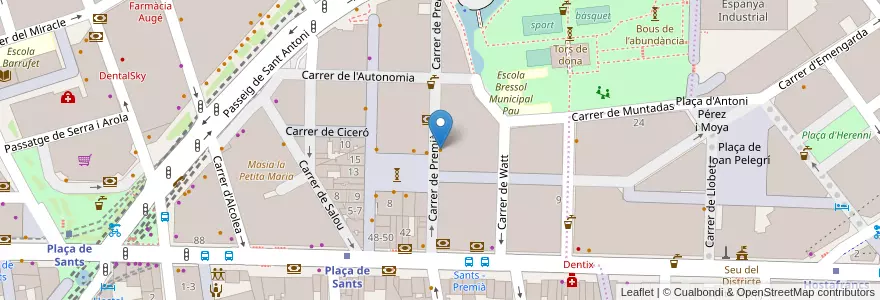 Mapa de ubicacion de Terra d'Escudella en Sepanyol, Catalunya, Barcelona, Barcelonès, Barcelona.