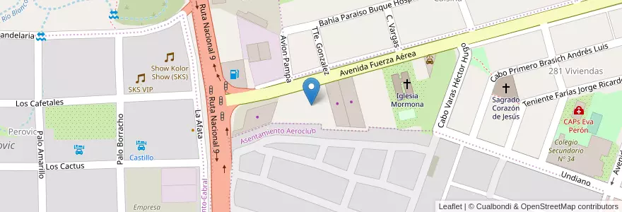 Mapa de ubicacion de TERRABUSI en Argentinië, Jujuy, Departamento Doctor Manuel Belgrano, Municipio De San Salvador De Jujuy, Alto Comedero.
