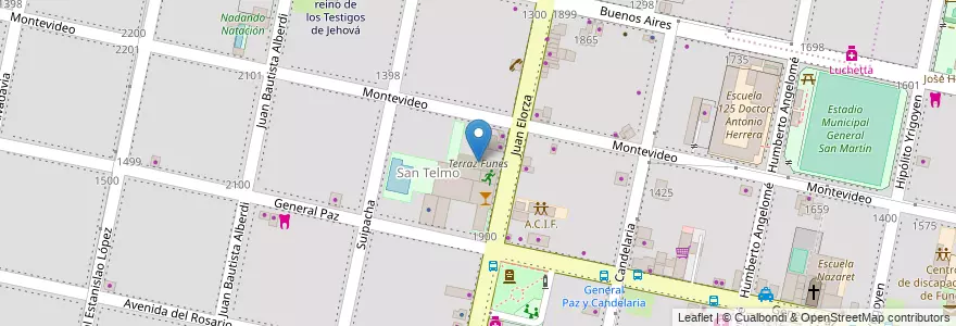 Mapa de ubicacion de Terraz Funes en Argentina, Santa Fe, Departamento Rosario, Municipio De Funes, Funes.