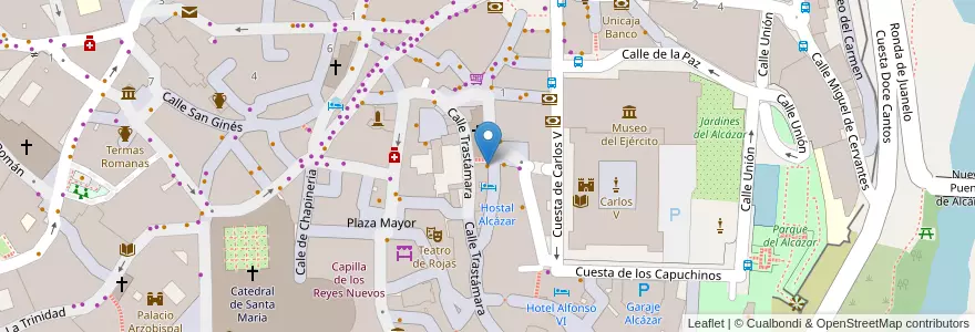 Mapa de ubicacion de Terraza Azotea en Spanien, Kastilien-La Mancha, Toledo, Toledo, Toledo.