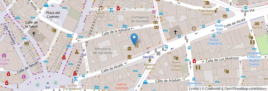 Mapa de ubicacion de Terraza del Casino en Испания, Мадрид, Мадрид, Área Metropolitana De Madrid Y Corredor Del Henares, Мадрид.